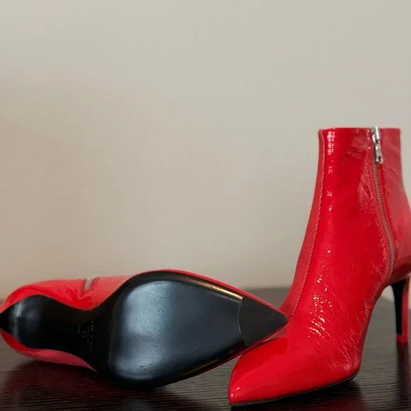 ! NWT Stunning Rag & Bone Red Denim Beha Boot ! - Picture 7 of 8